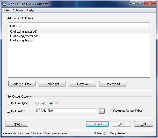 Any PDF drawing to autocad drawing DWG Converter